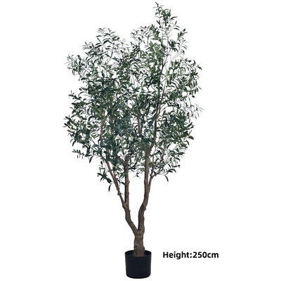 artificial plant manufacturer Customizable Size Lifelike Artificial Silk Olive Tree for Hotel Lobby Decor