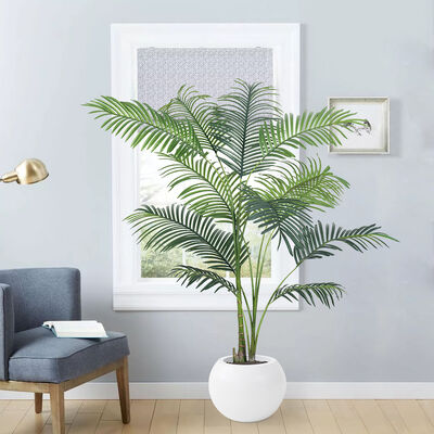 wholesale 150cm Artificial Tropical Palm Hawaii Palm Plant Potted Faux Green Plants For Indoor Decoration