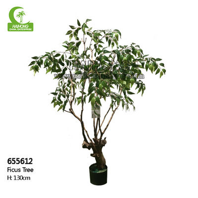 Real Touch 130cm High Artificial Ficus Tree , Lifelike Artificial Palm Trees Durable
