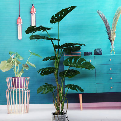 Monstera Artificial Green Plant Hall Living Room Bonsai Landscape wind resistance
