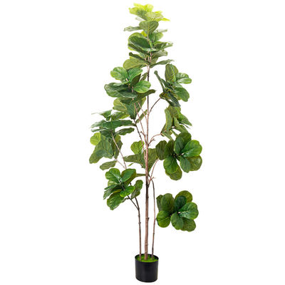 artificial fiddle leaf fig plant , 4ft/5ft/6ft/7ft Ficus Lyrata Fake Tree Artificial Tree Indoor Decor for Home Office Living Room Decoration Modern