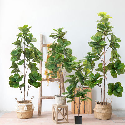 artificial fiddle leaf fig plant , 4ft/5ft/6ft/7ft Ficus Lyrata Fake Tree Artificial Tree Indoor Decor for Home Office Living Room Decoration Modern