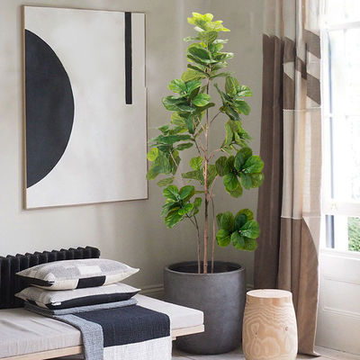 artificial fiddle leaf fig plant , 4ft/5ft/6ft/7ft Ficus Lyrata Fake Tree Artificial Tree Indoor Decor for Home Office Living Room Decoration Modern