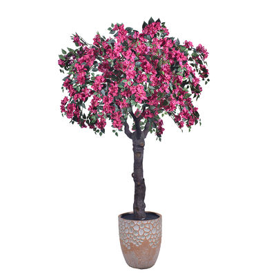 人工植物 ほぼ自然な人工ブーゲンビリア ピンクの花 クリスマス ホリデー デコレーション ツリー