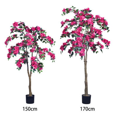 卸売りの家の装飾PVC人工ブーゲンビリアの花の木  家の装飾のための生地の花