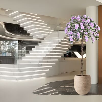 Artificial Light Pink Bougainvillea Tree, 47/63/75 inch, UV Resistant Faux Plant for Outdoor & Indoor Decor, Wholesale Fake Flower Tree