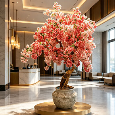 人工桜の花木 実木の幹 糸の桜の花木 結婚式の飾り屋室外